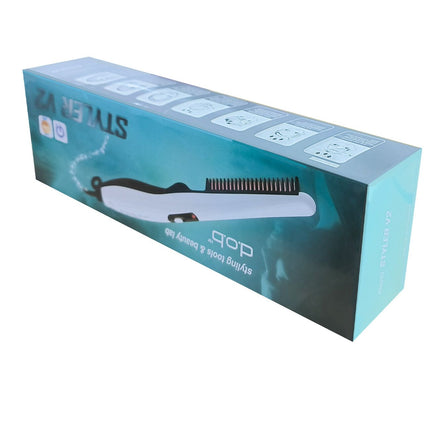 Fast Heated Electric Straight Hair Comb Beard Straightner Brush Styler