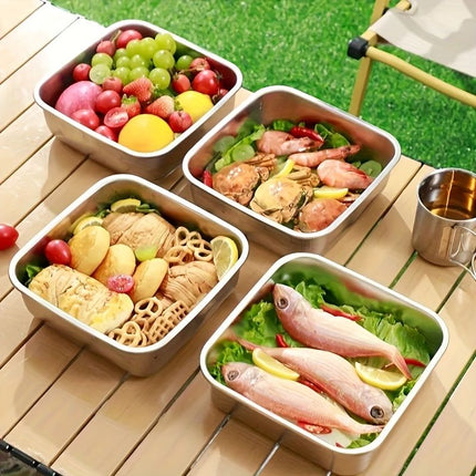 Yakimoto 2/4/6/8/10 PCS Extra-Large Stainless Steel Food Storage