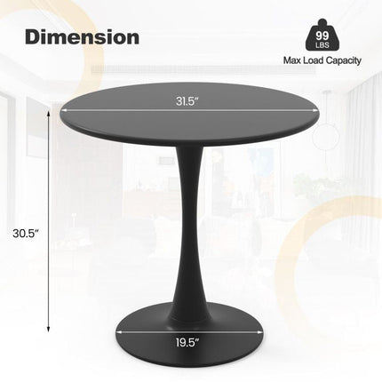 31.5 Inch Round Dining Table with Anti-Slip PP Ring