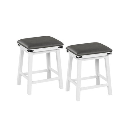 Set of 2 24/30 Inch Dining Bar Stool with Acacia Wood Frame