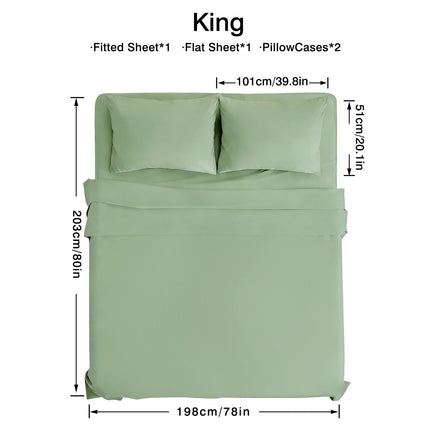 4-piece ultra-soft 85g bed sheet and pillowcase set. Soft and durable,