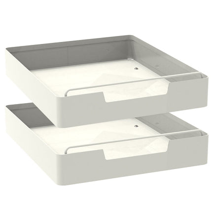 2Pcs Pull Out Cabinet Organizers Sliding Shelf Spice Rack Carbon Steel