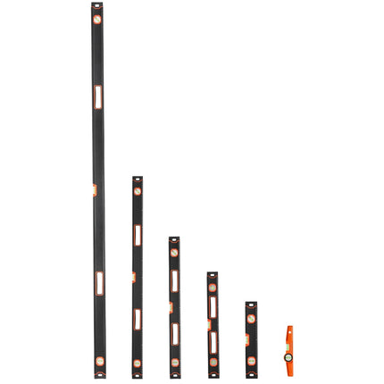 6-Piece Torpedo Level, 78/48/32/24/16/10 Inch Box Levels Set, Bubble