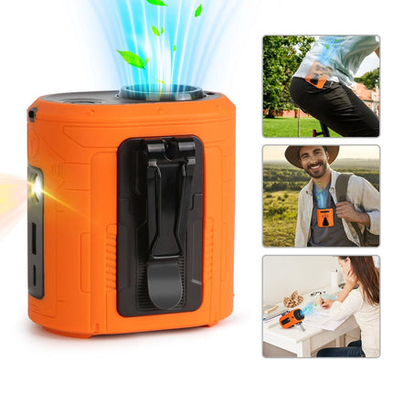 5 In 1 Portable Waist Clip Fan With 5 Speeds Flashlight 10000mAh