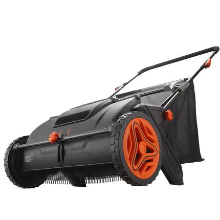 Push Lawn Sweeper, 21inch Leaf & Grass Collector, Strong Plastic
