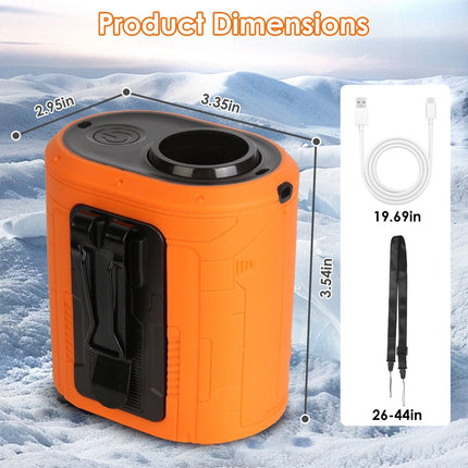 5 In 1 Portable Waist Clip Fan With 5 Speeds Flashlight 10000mAh
