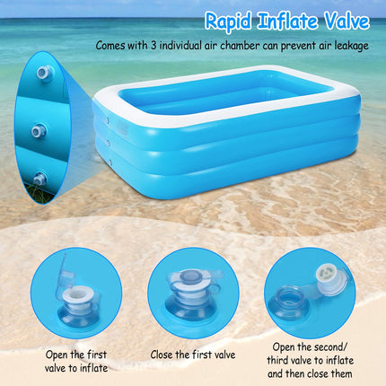 1Pc Inflatable Swimming Pools Family Swim Play Center Pool Blow Up