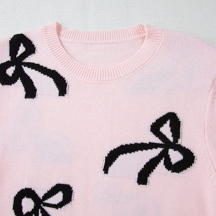Bow Knit Crewneck Sweater