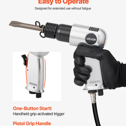 Air Hammer, 4500BPM Pneumatic Hammer With Rust Removal Air Needle