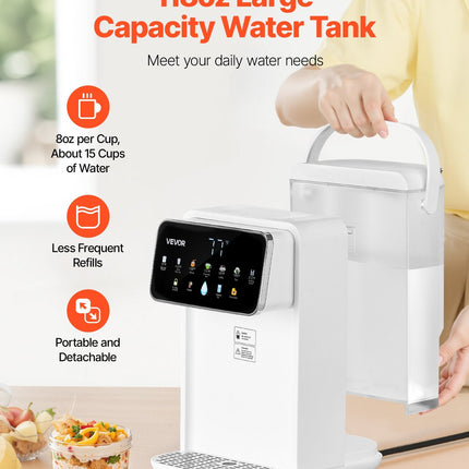 Countertop Instant Hot Water Dispenser With 7 Temps 7 Volumes 118oz