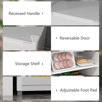 Upright Freezer, 3 Cu Ft Small Freezer with Reversible Single Door,