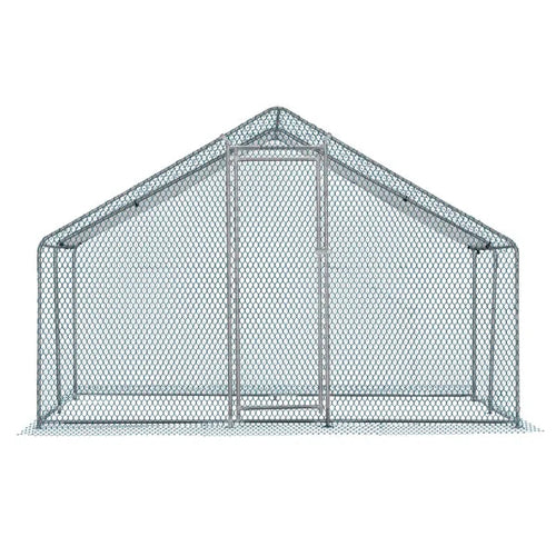 10 X 10 Ft Large Metal Chicken Coop, Walk-in Poultry Cage Chicken Hen