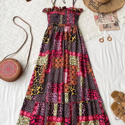 Smocked Leopard Cami Dress