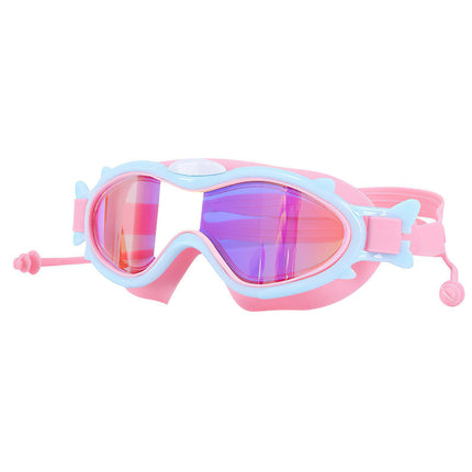 3 Colors Option - 1Pc Kids Swim Goggles With Ear Plugs UV Protection