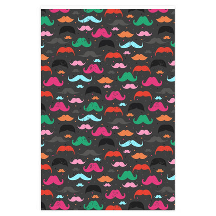 Rainbow Mustache Wrapping Paper