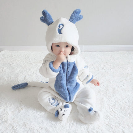 CuddleCub™ – Animal Ear Baby Jumpsuit for Autumn