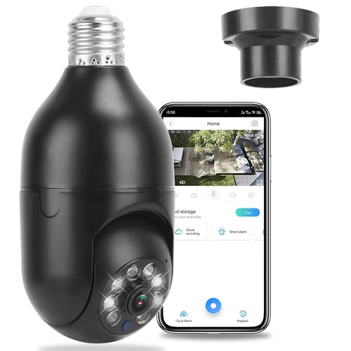 1Pc E27 WiFi Bulb Camera 1080P FHD WiFi IP Pan Tilt Security