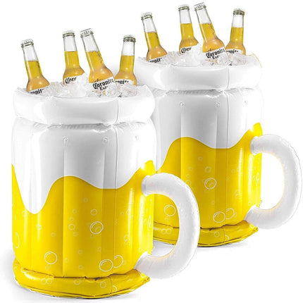 Large Inflatable Beer Mug Cooler Pool Float Drink Cooler