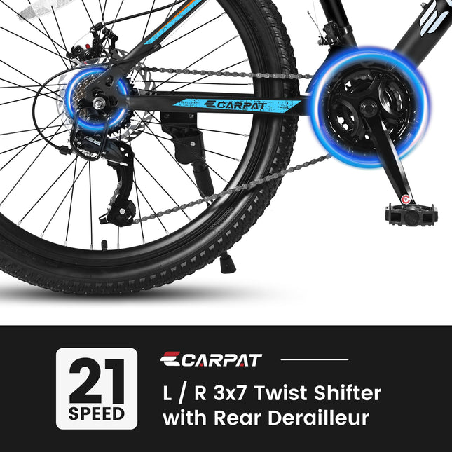 Carpat City-Cruizer™ – 26" Performance Mountain Bike (Black-Blue)