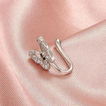 Personalized U-Shaped Diamond-Studded Butterfly European And American