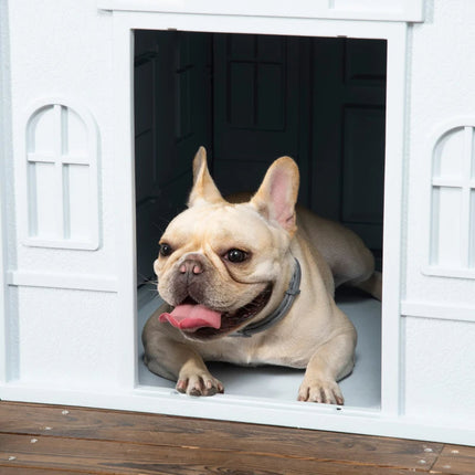 PawHut Plastic Dog House For Medium And Small Dogs, Water Resistant