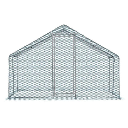 10 X 10 Ft Large Metal Chicken Coop, Walk-in Poultry Cage Chicken Hen