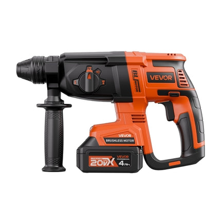20V SDS-Plus Brushless Cordless Rotary Hammer Drill Kit 1 In 1200RPM 4
