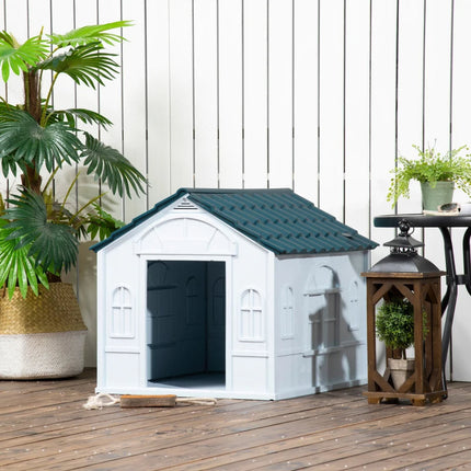 PawHut Plastic Dog House For Medium And Small Dogs, Water Resistant
