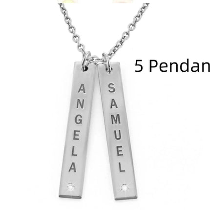 Personalized Vertical Necklace, Mother's Day Gift