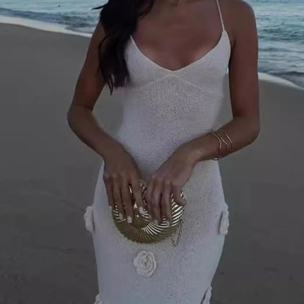 White Flower Maxi : Cami Dress