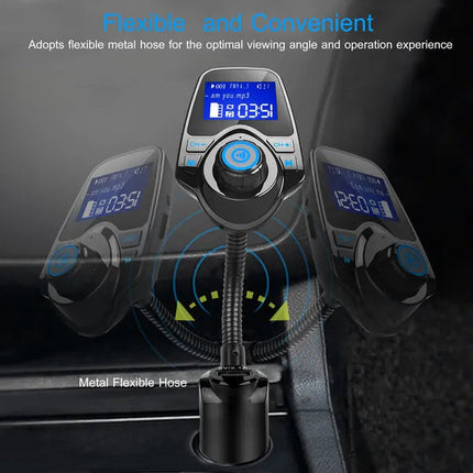 Car Wireless FM Transmitter Fast USB Charge Hands-free Call Car MP3