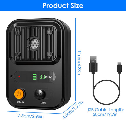 Black-Green Color Options -- 1Pc Ultrasonic Anti-Barking Device