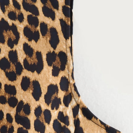 Leopard Print Sleeveless : Mini Dress