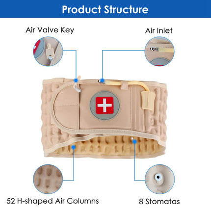 1Pc Decompression Back Belt Lumbar Spine Support Lower Back Air