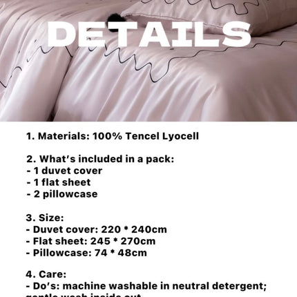 Elegant Polka Dot Silky Smooth Tencel Lyocell Queen Size Duvet Cover