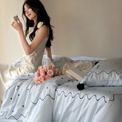 Elegant Retro Nordic Silky Smooth Tencel Lyocell Queen Size Duvet