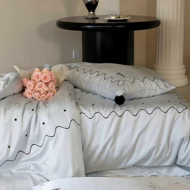 Elegant Retro Nordic Silky Smooth Tencel Lyocell Queen Size Duvet