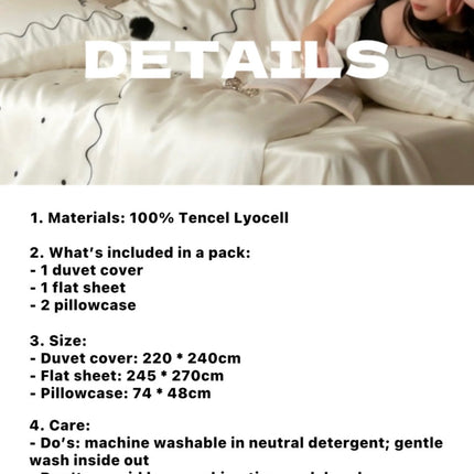Elegant Retro Silky Smooth Cooling Tencel Lyocell Queen Size Duvet