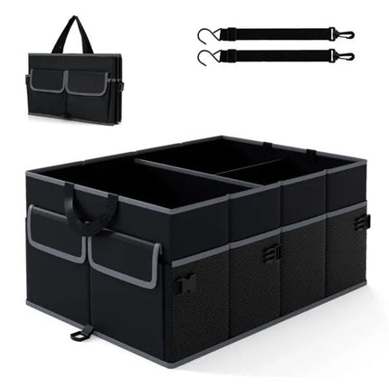 13 Gallon Car Trunk Organizer - 3 Compartments+6 Pockets, 600D Oxford