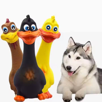 3pcs  Latex Screaming Chicken Toys Eco Friendly TPR Pet Squeaky Dog