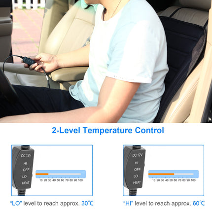 1Pc Heated Car Seat Cushion 12V Auto Seat Cover Warmer With Adjustable