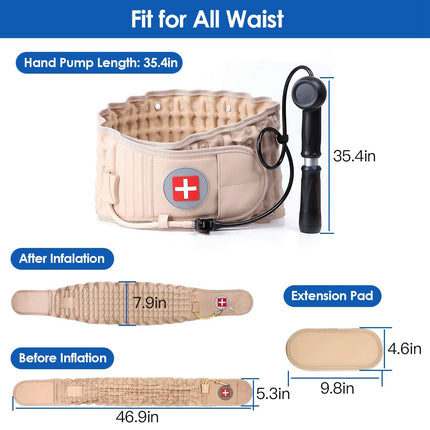 1Pc Decompression Back Belt Lumbar Spine Support Lower Back Air