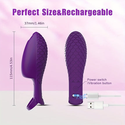 Fish Scale Finger Suit Silicone 10 Frequency Vibration Finger Shake