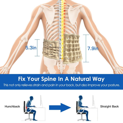 1Pc Decompression Back Belt Lumbar Spine Support Lower Back Air