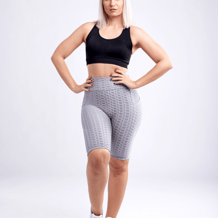 JupiterGear High-Waisted Scrunch Yoga Shorts with Hip Pockets