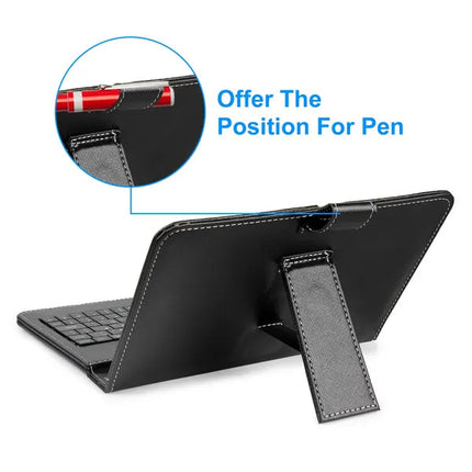 7.9in Protective Keyboard Case W/ Keyboard PU Leather Back Stand