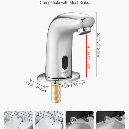 Touchless Bathroom Sink Faucet, Automatic Motion Sensor Restroom