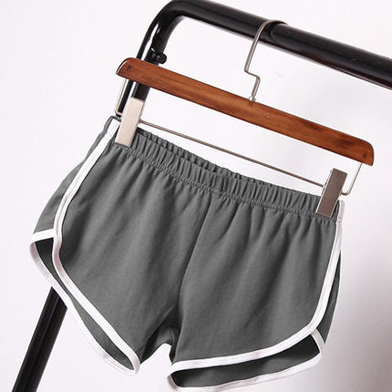 Women's sports shorts, home casual solid-color fashionable yoga beach