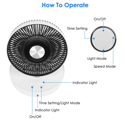 Foldable Rechargeable LED Desk Fan Wall Mounted Fan With Magnetic