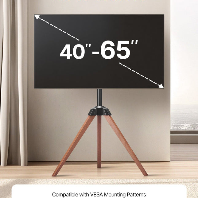 Tripod Easel TV Stand, For 40-65 Inch Flat Screen/Curved TVs Up To 99